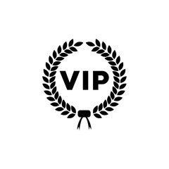 VIP icon, isolated logo on a white background
