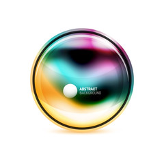 Circle button or banner for text design template. Abstract background or button concept