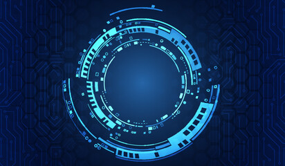 Sci fi technology background. Futuristic circuit design innovation concept. Abstract communication vector illustration. © arthead