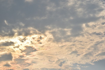 Obraz premium Blue Sky with White Clouds, Nature Background.
