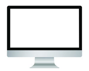 Transparent computer screen with isolated monitor. - obrazy, fototapety, plakaty
