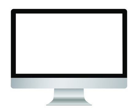 Transparent computer screen with isolated monitor.