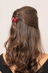 Naklejka premium Model With Hair Clips