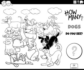counting dogs educational game color book