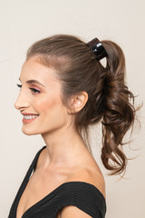 Model With Hair Clips