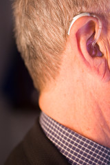 Man with hearing aid