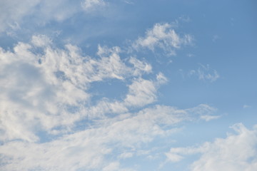 Blue Sky with White Clouds, Nature Background.