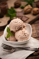 Hazelnut Icecream. Cream, almond.