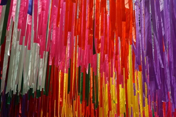 abstract colorful background ,Colorful Hanging Mobile Ribbon, for Summer Decoration