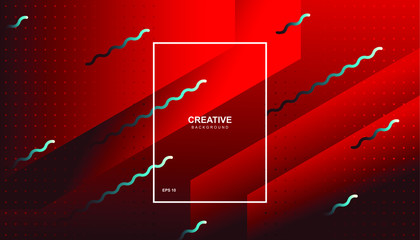 Creative geometric background. Trendy gradient shapes composition. Eps10 vector.