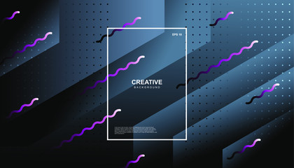 Creative geometric background. Trendy gradient shapes composition. Eps10 vector.