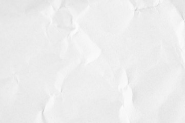 white crumpled paper texture background with blank space for design