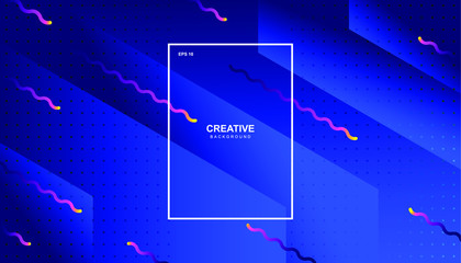 Creative geometric background. Trendy gradient shapes composition. Eps10 vector.