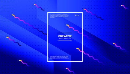 Creative geometric background. Trendy gradient shapes composition. Eps10 vector.