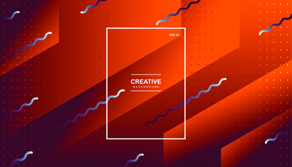 Creative geometric background. Trendy gradient shapes composition. Eps10 vector.