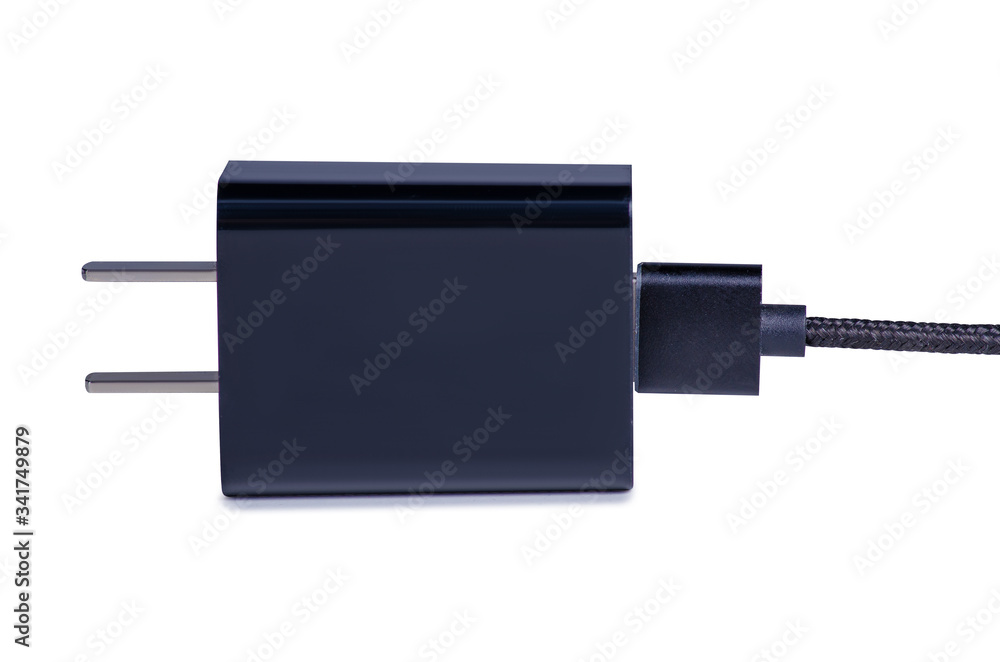 Wall mural power supply usb on white background isolation