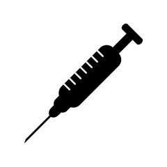 Syringe icon on white.