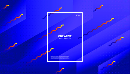 Creative geometric background. Trendy gradient shapes composition. Eps10 vector.