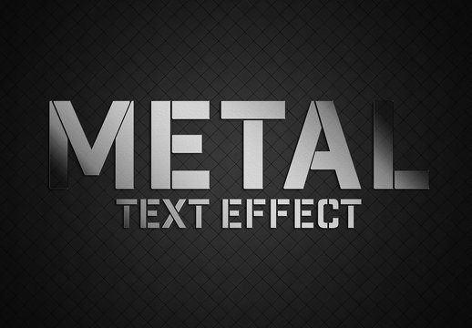 Metal Text Effect Style Mockup