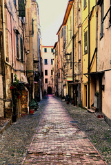 narrow street in the old town