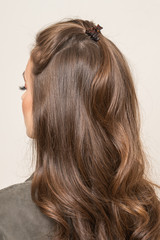 Model With Hair Clips