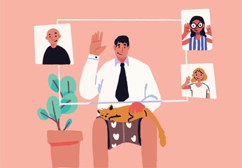 video call working remotely from home 