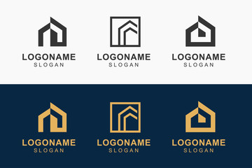 real estate logo design vector