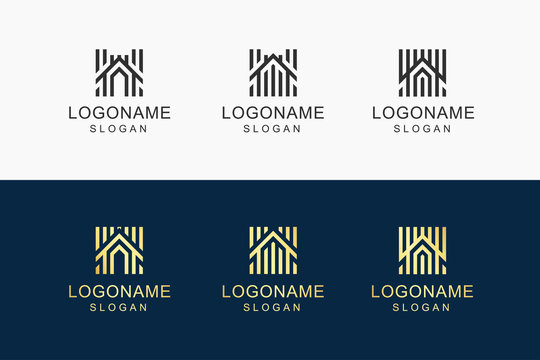 creative home logo with luxury style