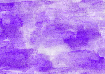 Abstract purple background white and violet watercolor paint