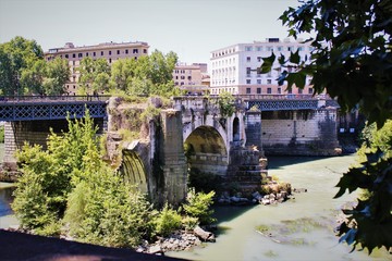 bridge over the Tiber river