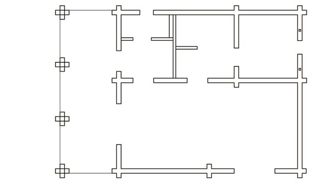 Standard home furniture symbols set used in architecture plans, home planning icon set, graphic design elements. Small flat sauna plan - top view plans.