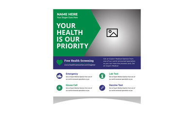Medical Healthcare social medical banner  square Template  