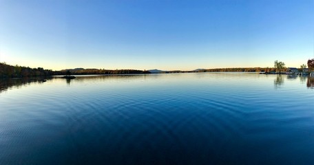 sunset on the lake