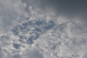 Blue Sky with White Clouds, Nature Background.