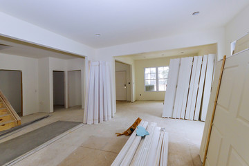 Waiting interior doors for preparation remodeling installing material new home