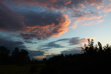 colorful sunset sky