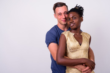 Portrait of young multi ethnic couple together