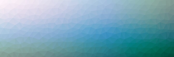 Polygonal abstract mosaic background, low poly style. Colors: pacific blue, outer space, tropical rain forest, pine green, blue green.
