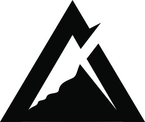 like the letter A by forming a triangle with the mountains in the middle