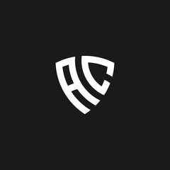 AC monogram logo with shield shape