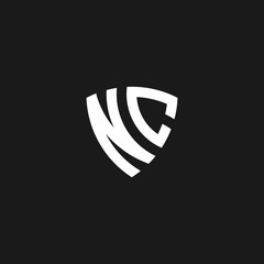 NC monogram logo with shield shape