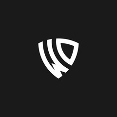 WD monogram logo with shield shape