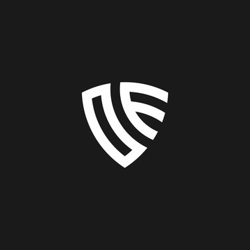 OE monogram logo with shield shape