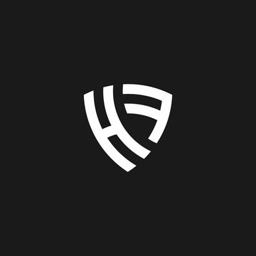 HF monogram logo with shield shape