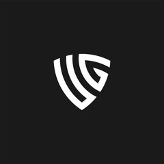 UG monogram logo with shield shape