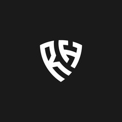 RH monogram logo with shield shape
