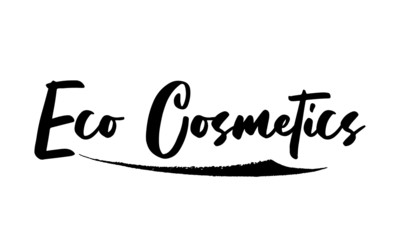 Eco Cosmetics Phrase Saying Quote Text or Lettering. Vector Script and Cursive Handwritten Typography 
For Designs Brochures Banner Flyers and T-Shirts.