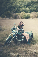 young girl on a bike