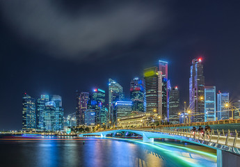Fototapeta na wymiar Landscape of the Singapore financial business district
