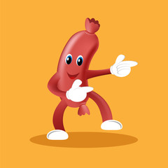 cute Sausage Mascot